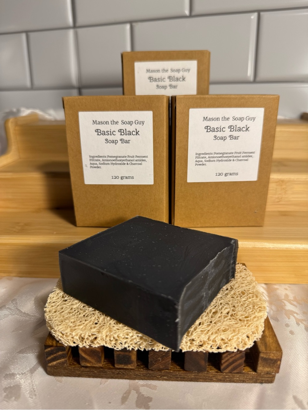 Basic Black Charcoal Soap Bar – Black